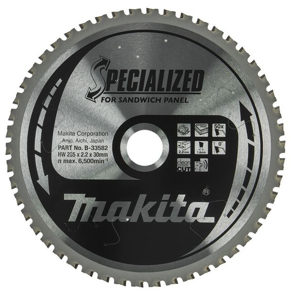 MAKITA B-33582 Kotúč pílový D 235 x 30 mm na sendvičové panely (50 TCT zubov) 2.2 mm rez