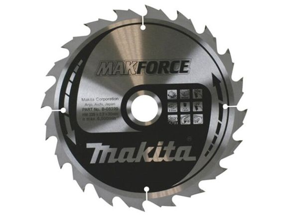 MAKITA MakForce B-32269 Kotúč pílový D 235 x 30 mm na drevo (20 TCT zubov) 2.3 mm rez